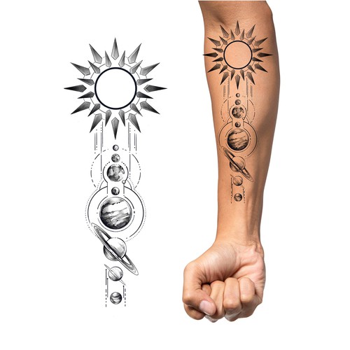 Solar System Tattoo